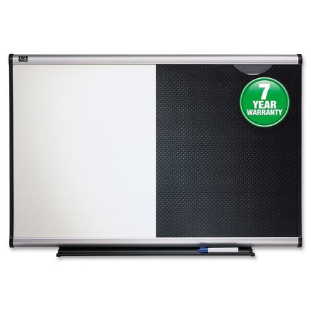 Quartet Combination Board, Mounting System w/Dry-erase Markers, 3'x2' QRTBTE643A
